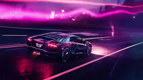 Egypt Lamborghini Rain - Free Live Wallpaper