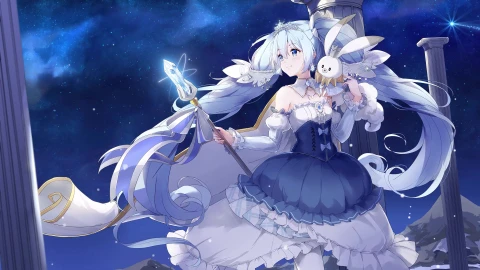 【初音未来 Hatsune Miku】雪未来 Snow Miku 雪ミク 4K60FPS - Free Live Wallpaper