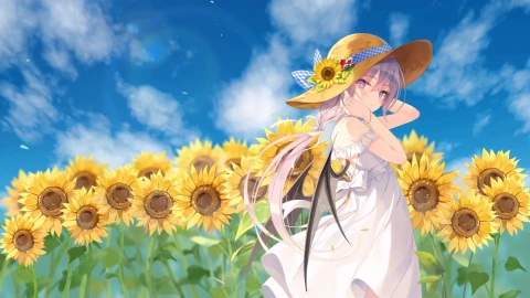 【向日葵少女 Sunflower girl】[自用优化 Self use optimization] - Free Live Wallpaper