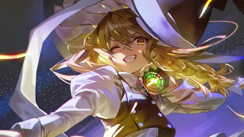 Touhou Project Marisa Kirisame PC - Free Live Wallpaper