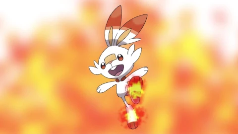 Scorbunny Generation 8 Fire Type Starter - Free Live Wallpaper