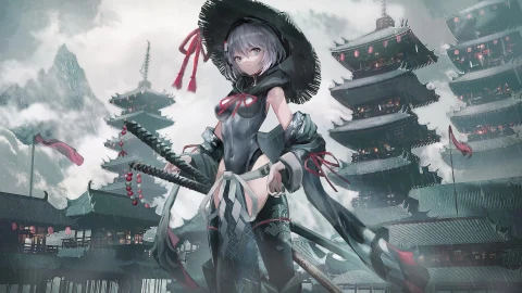 Samurai Girl Shoshuu Cybust PC - Free Live Wallpaper
