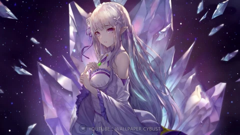Rezero Emilia for steam - Free Live Wallpaper