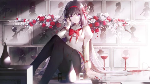 Puella Magi Madoka Magica Homura Akemi PC - Free Live Wallpaper