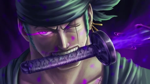 One Piece Zoro black sword cybust PC - Free Live Wallpaper