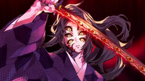 Kimetsu no Yaiba Kokushibo 黒死牟 black PC - Free Live Wallpaper