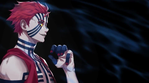 Kimetsu no Yaiba Akaza 猗 窩 座 Dark - Free Live Wallpaper