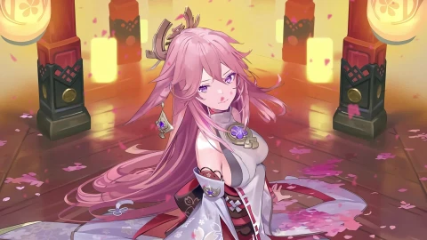 Genshin Impact Yae Miko 2nd PC - Free Live Wallpaper