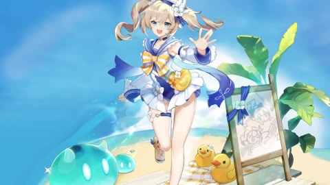 Genshin Impact Barbara Summer Suit PC - Free Live Wallpaper
