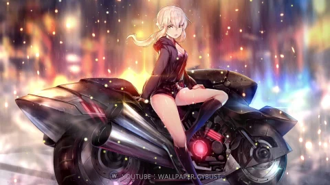 Fate series Saber bike for steam - Free Live Wallpaper