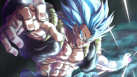 Dragon Ball Gogeta 2022 Cybust blue PC - Free Live Wallpaper