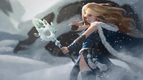 Dota 2 Crystal Maiden PC - Free Live Wallpaper