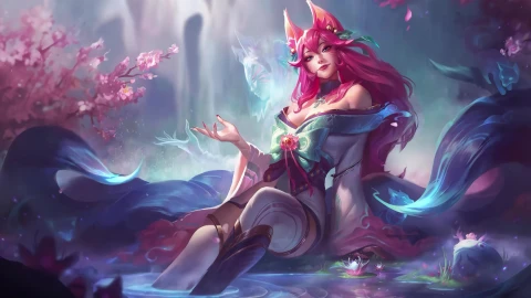 Spirit Blosssom Ahri 4K - Free Live Wallpaper
