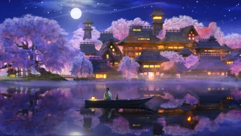 Sakura Village ART - Free Live Wallpaper