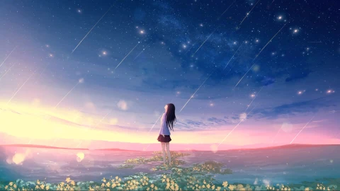 Anime Falling Stars - Free Live Wallpaper