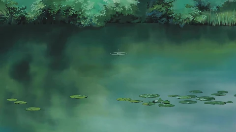 WaterSplashGhibli W2xEX VFI mp4 2x RIFE RIFE40 120fps waifu2x 3840x2160 mp4 - Free Live Wallpaper