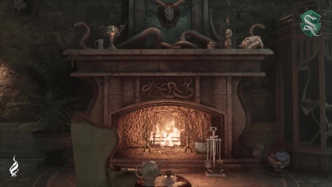 Slytherin Fireplace - Free Live Wallpaper