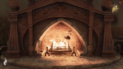 Hufflepuff Fireplace - Free Live Wallpaper