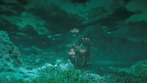 HZD tree riverside less cloudy 24h - Free Live Wallpaper