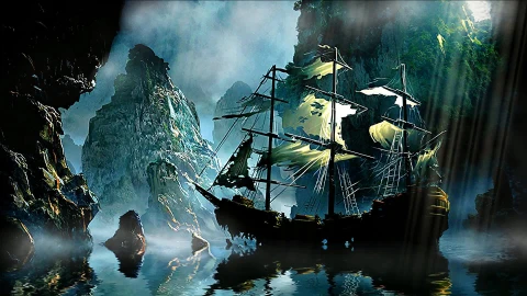 Forgotten Shipwreck - Free Live Wallpaper