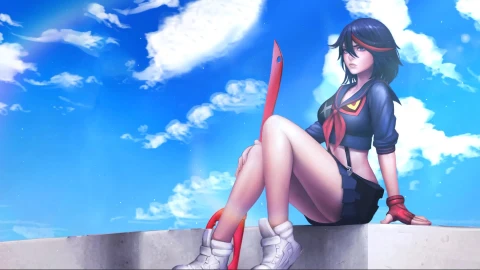 Ryuko Matoi - Kill la Kill [キルラキル, Kiru ra Kiru] Live Wallpaper - Free Live Wallpaper