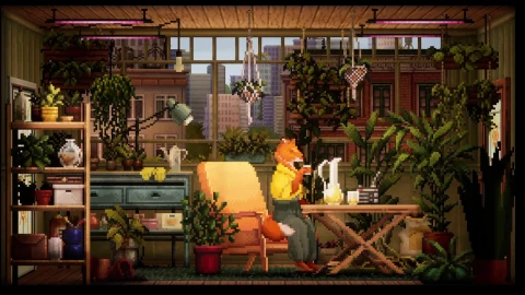 Chill fox pixels - Free Live Wallpaper