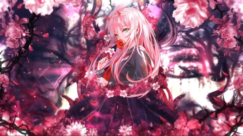 Zero Two Flow Animation - Free Live Wallpaper
