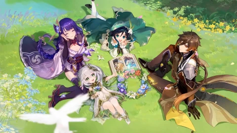 Four Gods Gather Genshin Impact 4K 60FPS - Free Live Wallpaper
