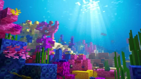 Minecraft Underwater Reef Live Wallpaper - Free Live Wallpaper