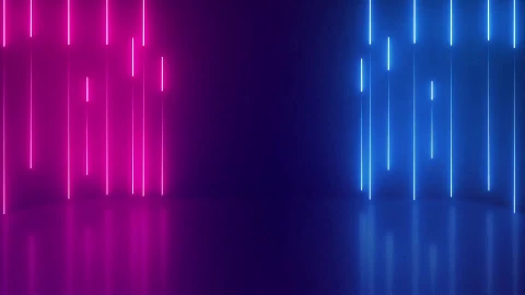 Vertical Glowing Neon Lights Animation - Free Live Wallpaper