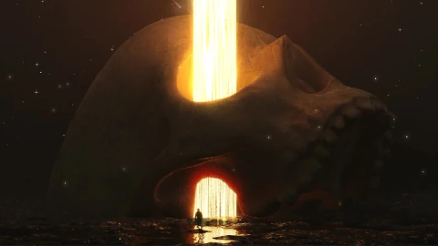 Skull Pierced by Light Live Wallpaper - Free Live Wallpaper