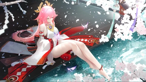 Yae Miko Character - Free Live Wallpaper