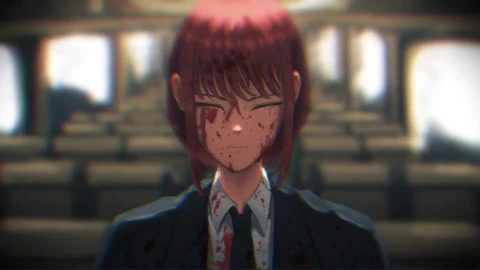 Makima Chainsaw Man In Train - Free Live Wallpaper