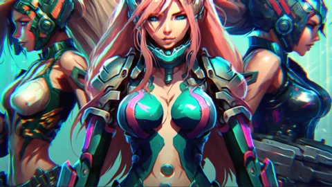 Anime Cyber Girls - Free Live Wallpaper
