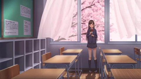 School Girl Sakura Live Wallpaper - Free Live Wallpaper