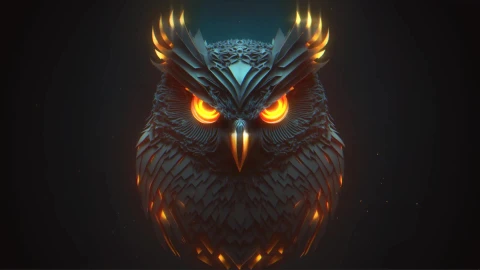 Mechanical Flame Owl Live Wallpaper - Free Live Wallpaper