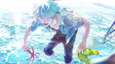 Gojo At The Beach - Free Live Wallpaper