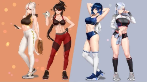 Genshin Royal Gym Girls Live Wallpaper - Free Live Wallpaper