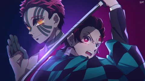 Akaza VS Tanjiro 2560x1440 Live Wallpaper - Free Live Wallpaper