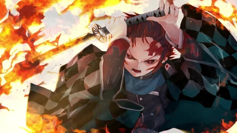 Tanjiro Flame Dance Sun Breathing Kimetsu No Yaiba Live Wallpaper - Free Live Wallpaper
