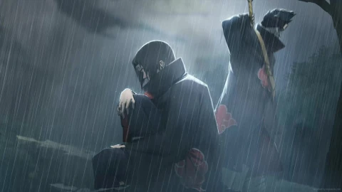 4K Itachi And Kisame Lonely In The Rain Akatsuki Live Wallpaper - Free Live Wallpaper