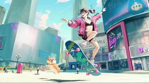 Girl On A Skateboard 1920x1080 Live Wallpaper - Free Live Wallpaper