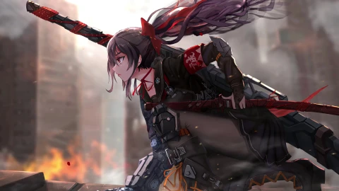 Anime Girl Warrior 4K Live Wallpaper - Free Live Wallpaper