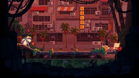 Steam Summer Night Pixel Live Wallpaper - Free Live Wallpaper